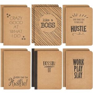 NWT 24 books Paper Junkie 80 page Kraft Brown notebooks 
 Size A6